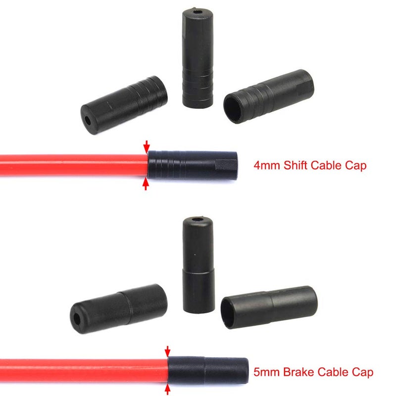 Saipor Saiper 200pcs Bike Derailleur Shift and Brake Wire Cable Housing Ferrule End Caps, 100 pcs for 4mm derailleur /100 pcs for 5mm Brake Cable - Image 5